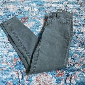 Army Green Mid Rise Skinny Jeans